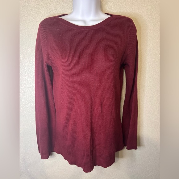 Old Navy Sweaters - Old Navy Burgundy Ribbed Knit Sweater Small